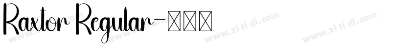 Raxtor Regular字体转换